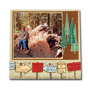 Sequoia Camping Scrapbook Page