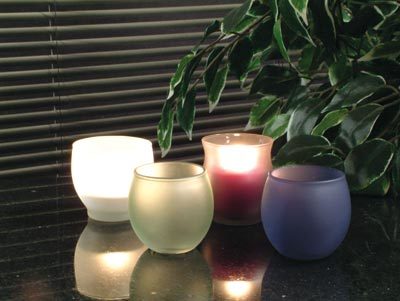 Frosted Candle Holders