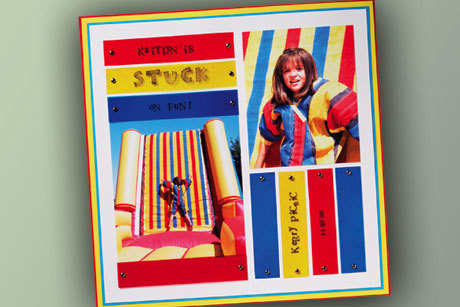Stuck on Fun Scrapbook Layout Stuck on Fun Scrapbook Layout