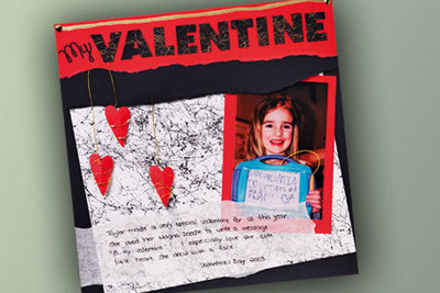 Valentine Scrapbook Layout