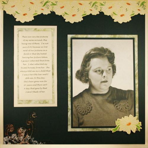 Mom Scrapbook Layout Mom Scrapbook Layout