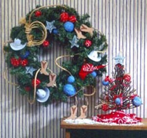 Country Themed Ornaments and Wreath