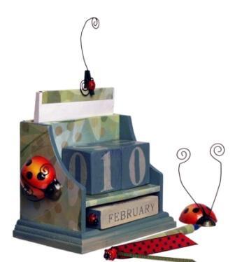 Ladybug Wood Calendar