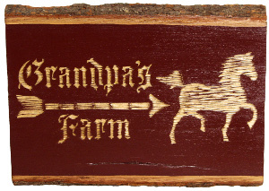Carved Wood Farm Plaque