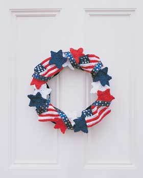 Patriotic Crochet Wreath