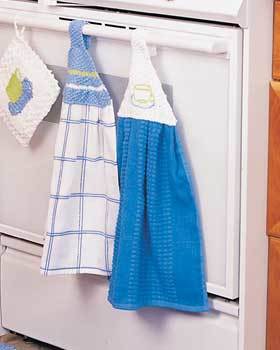 Knitted Kitchen Towel Hanger Pattern