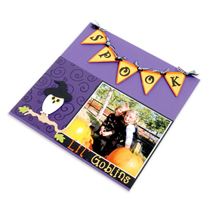 Spooks and Goblins Halloween Scrapbook Layout