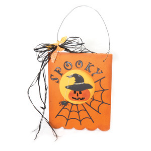 Spooky Pumpkin Hanging Sign