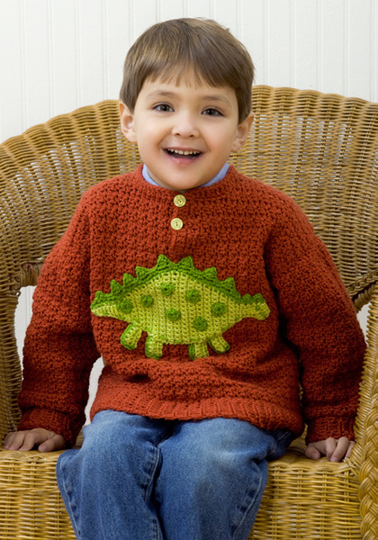 Dinosaur Sweater Crochet Pattern from Red Heart Yarn ...