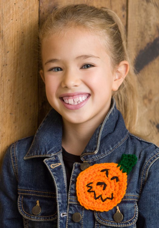 Crochet Pumpkin Pin