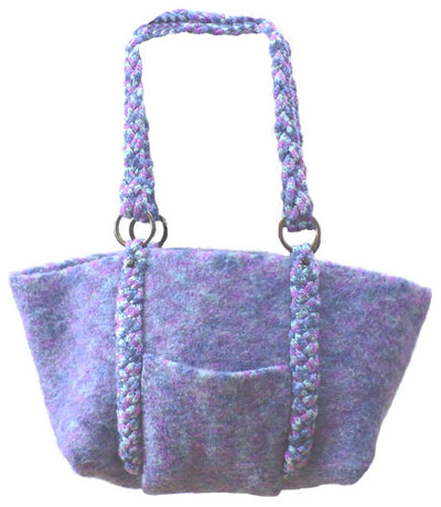 Felted Bag with Braided Handles