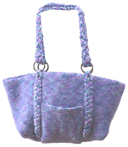 Felted Bag with Braided Handles