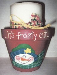 Frosty Candle Pot Holder