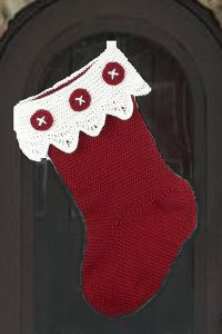 Lace Top Christmas Stocking