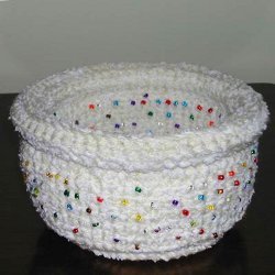 Recycled CD Rolled Edge Basket