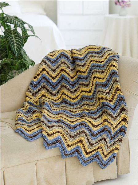 Ripple Throw Free Crochet Pattern