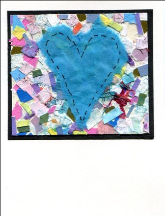 Serendipity Blue Heart Card