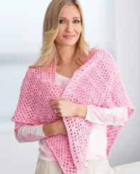 A Pink Crochet Shawl