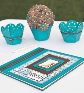 Turquoise and Brown Wedding Decorations