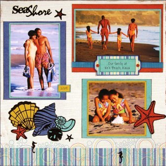 Beach Days Scrapbook Layout Beach Days Scrapbook Layout
