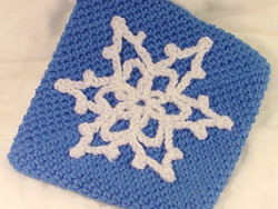 Crocheted Snowflake Pot Holder
