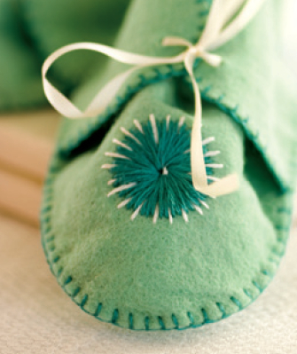 Felt Baby Booties Felt Baby Booties