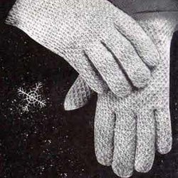 Men's Afghan Stitch Gloves