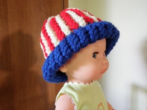 American Flag Loom Knit Hat: Version 2