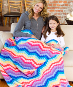 Rainbow Waves Throw