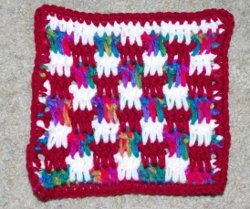 Boucan Stitch Pattern Afghan Square