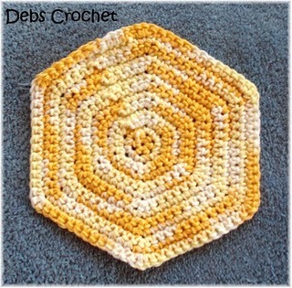 Hexagon Washcloth Free Crochet Pattern