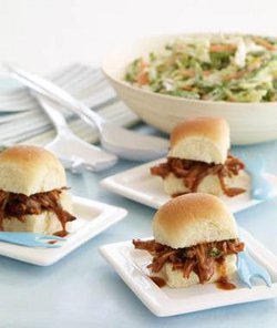 Slow Cooker South Carolina BBQ Pork Sliders