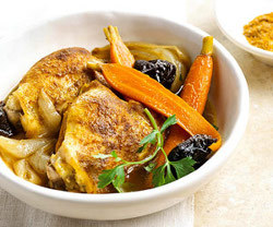 Slow-cooked Moroccan chicken