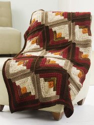 Autumn Spice Stripes Afghan