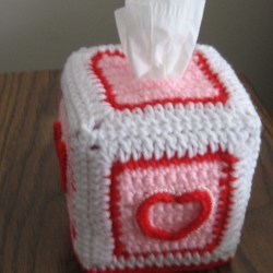 Pearls and Hearts Tissue Box Cover
