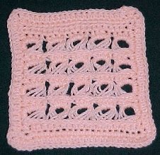 Beautiful Broomstick Lace Afghan Square