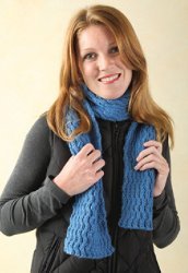Wave Cable Scarf Reversible