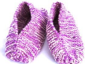 garter stitch slippers