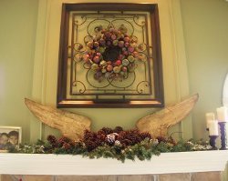 Angel Wing Christmas Mantel