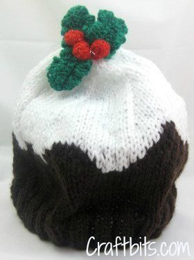 Adult Beanie Christmas Plum Pudding