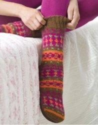 Knitted Adirondacks Slipper Socks
