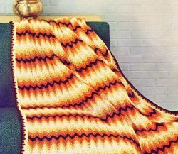 Autumn Chevron Afghan