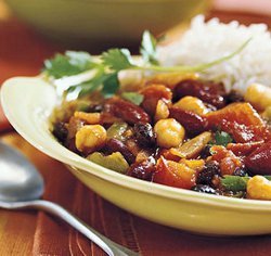 Slow Cooker 3 Bean Meatless Chili Recipe