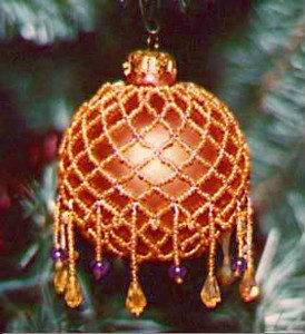 Victorian Beaded Christmas Tree Ornament Victorian Beaded Christmas Tree Ornament