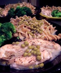 Mushroom, Pea and Chicken Casserole