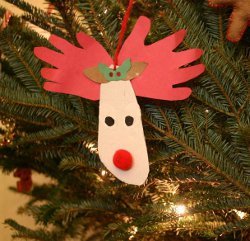 Reindeer Handprint & Footprint Ornaments