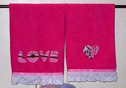 Valentine's Bathroom Towels