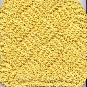 Crochet Garterlac Dishcloth