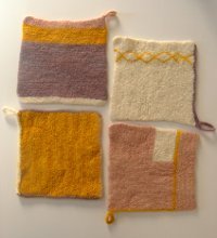 Four Felted Hot Pads