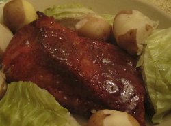 Slow Cooker Corned Beef With A Mustard Glaze